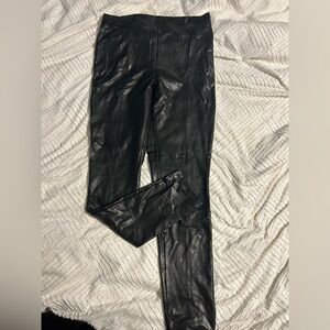 Only Black Faux Leather Pants